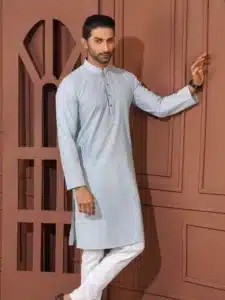 100% Cotton Sky Blue Color Panjabi in BD fancy 100 cotton light sky color punjabi