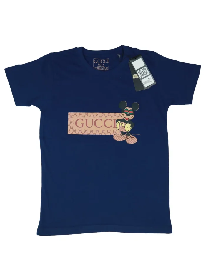 boys gucci mickey mouse t-shirt blue