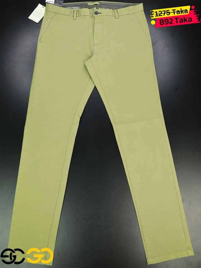 Mens Solid Gabardine Pant